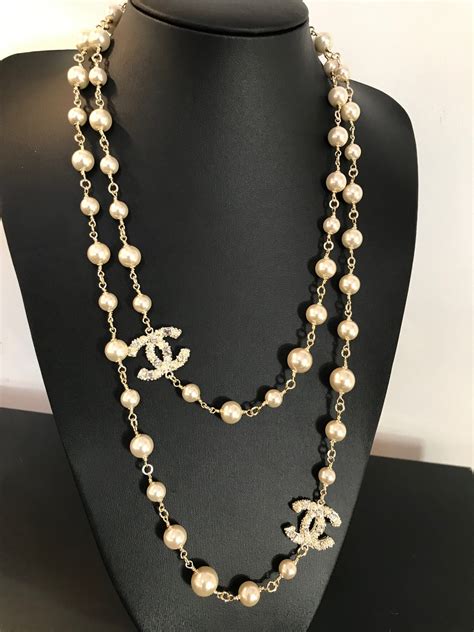 chanel long beaded necklace|cost of chanel pearl necklace.